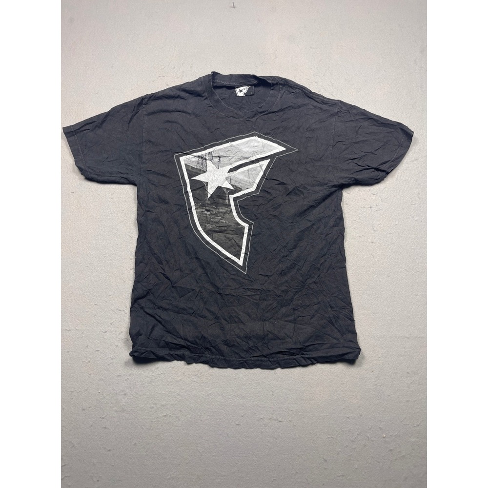 Famous Stars and Straps Logo Graphic T-Shirt Mens Large Black Cotton Good